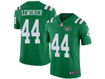 Men's Nike New York Jets #44 Corey Lemonier Limited Green Rush NFL Jersey