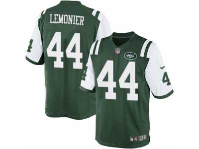 Men's Nike New York Jets #44 Corey Lemonier Limited Green Team Color NFL Jersey