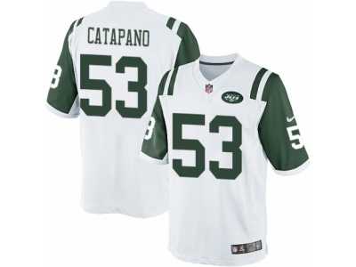 Men's Nike New York Jets #53 Mike Catapano Limited White NFL Jersey
