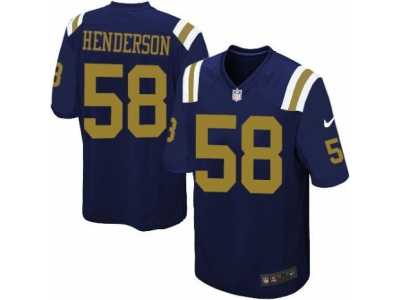 Men's Nike New York Jets #58 Erin Henderson Limited Navy Blue Alternate NFL Jersey