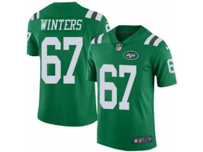 Men\'s Nike New York Jets #67 Brian Winters Limited Green Rush NFL Jersey
