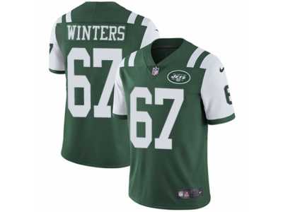 Men's Nike New York Jets #67 Brian Winters Vapor Untouchable Limited Green Team Color NFL Jersey