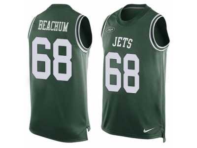 Men's Nike New York Jets #68 Kelvin Beachum Limited Green Player Name & Number Tank Top NFL Jersey