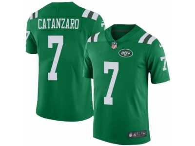 Men's Nike New York Jets #7 Chandler Catanzaro Limited Green Rush NFL Jersey