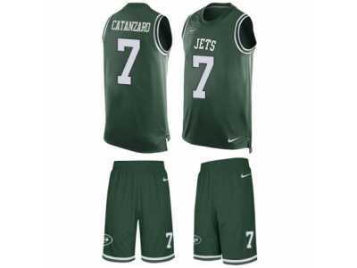 Men's Nike New York Jets #7 Chandler Catanzaro Limited Green Tank Top Suit NFL Jersey