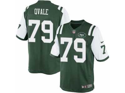 Men's Nike New York Jets #79 Brent Qvale Limited Green Team Color NFL Jersey