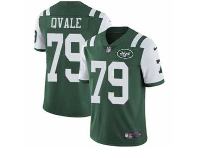 Men's Nike New York Jets #79 Brent Qvale Vapor Untouchable Limited Green Team Color NFL Jersey