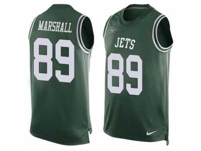 Men's Nike New York Jets #89 Jalin Marshall Limited Green Player Name & Number Tank Top NFL Jersey