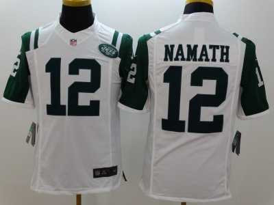 Nike New York Jets #12 Joe Namath White Jerseys(Limited)