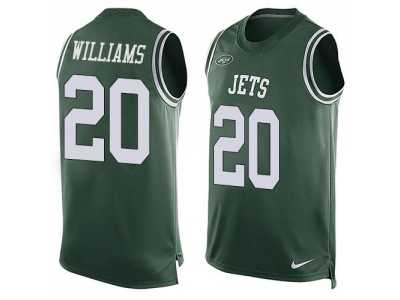 Nike New York Jets #20 Marcus Williams Green Team Color Men's Stitched NFL Limited Tank Top Jersey