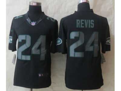 Nike New York Jets #24 Darrelle Revis black jerseys(Impact Limited)
