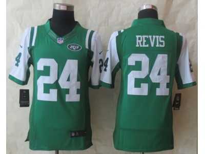 Nike New York Jets #24 Darrelle Revis green jerseys(Limited)