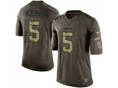 Nike New York Jets #5 Christian Hackenberg Green Men's Stitched NFL Limited Salute to Service Jersey