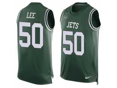 Nike New York Jets #50 Darron Lee Green Team Color Men's Stitched NFL Limited Tank Top Jersey