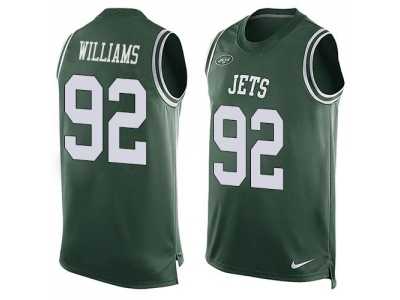 Nike New York Jets #92 Leonard Williams Green Team Color Men\'s Stitched NFL Limited Tank Top Jersey