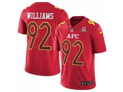Nike New York Jets #92 Leonard Williams Red Men's Stitched NFL Limited AFC 2017 Pro Bowl Jersey