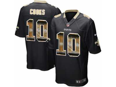 Men's Nike New Orleans Saints #10 Brandin Cooks Limited Black Strobe NFL Jersey