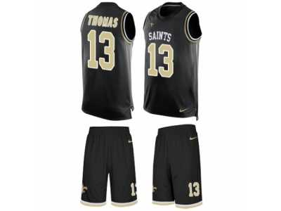 Men's Nike New Orleans Saints #13 Michael Thomas Limited Black Tank Top Suit NFL Jersey