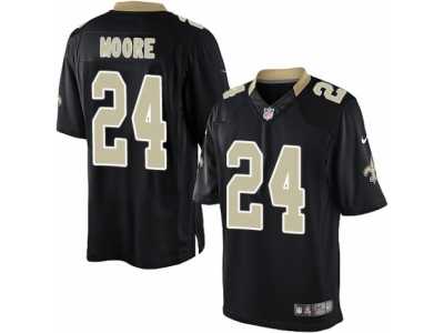 Men's Nike New Orleans Saints #24 Sterling Moore Limited Black Team Color NFL Jersey