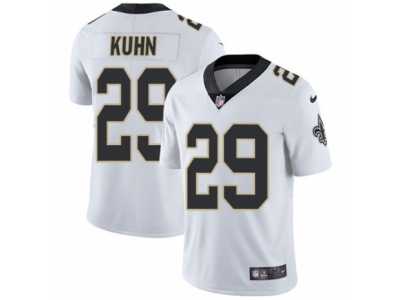 Men's Nike New Orleans Saints #29 John Kuhn Vapor Untouchable Limited White NFL Jersey