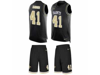 Men's Nike New Orleans Saints #41 Alvin Kamara Limited Black Tank Top Suit NFL Jersey