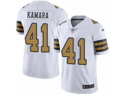 Men's Nike New Orleans Saints #41 Alvin Kamara Limited White Rush NFL Jersey
