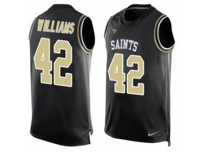 Men's Nike New Orleans Saints #42 Marcus Williams Limited Black Player Name & Number Tank Top NFL Jersey