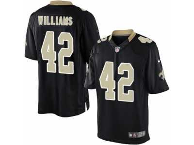 Men's Nike New Orleans Saints #42 Marcus Williams Limited Black Team Color NFL Jersey