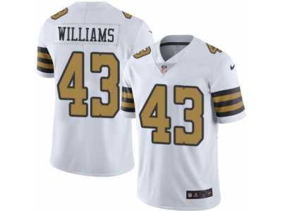 Men's Nike New Orleans Saints #43 Marcus Williams Limited White Rush NFL Jersey