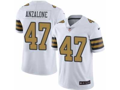 Men's Nike New Orleans Saints #47 Alex Anzalone Limited White Rush NFL Jersey