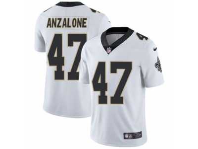 Men's Nike New Orleans Saints #47 Alex Anzalone Vapor Untouchable Limited White NFL Jersey