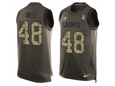 Men's Nike New Orleans Saints #48 Vonn Bell Limited Green Salute to Service Tank Top NFL Jersey