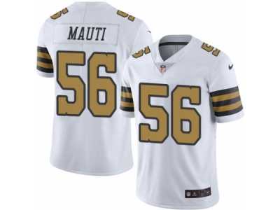 Men's Nike New Orleans Saints #56 Michael Mauti Limited White Rush NFL Jersey