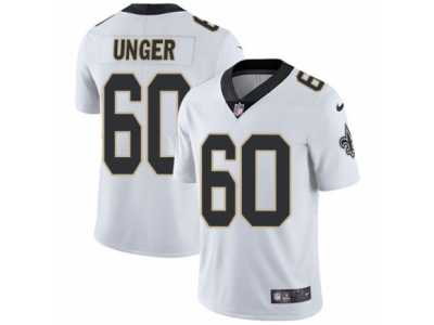 Men\'s Nike New Orleans Saints #60 Max Unger Vapor Untouchable Limited White NFL Jersey