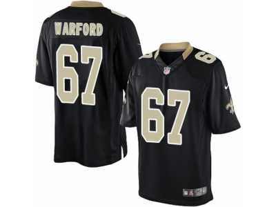 Men's Nike New Orleans Saints #67 Larry Warford Limited Black Team Color NFL Jersey