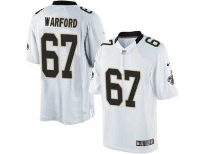 Men's Nike New Orleans Saints #67 Larry Warford Limited White NFL Jersey