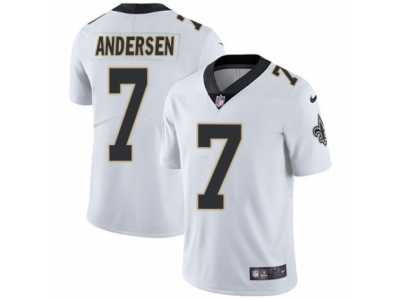 Men's Nike New Orleans Saints #7 Morten Andersen Vapor Untouchable Limited White NFL Jersey