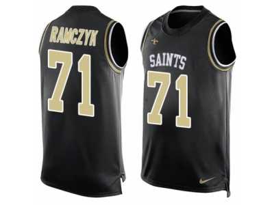 Men's Nike New Orleans Saints #71 Ryan Ramczyk Limited Black Player Name & Number Tank Top NFL Jersey
