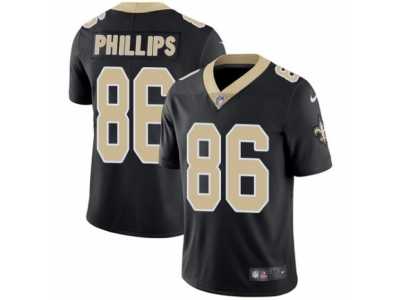 Men's Nike New Orleans Saints #86 John Phillips Vapor Untouchable Limited Black Team Color NFL Jersey
