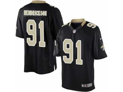Men's Nike New Orleans Saints #91 Trey Hendrickson Limited Black Team Color NFL Jersey