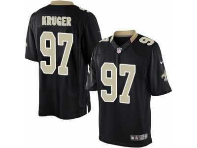 Men's Nike New Orleans Saints #97 Paul Kruger Limited Black Team Color NFL Jersey