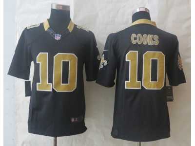 Nike New Orleans Saints #10 Cooks Black Jerseys(Limited)