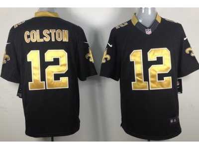 Nike New Orleans Saints #12 Marques Colston Black[Limited]Jerseys