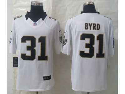 Nike New Orleans Saints #31 Byrd White Jerseys(Limited)