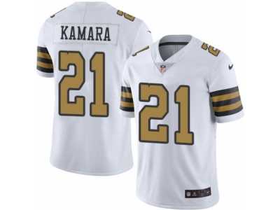 Nike Saints #21 Alvin Kamara White Men's Stitched NFL Limited Rush Jersey