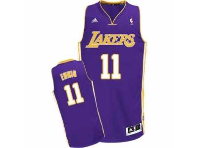 Men's Adidas Los Angeles Lakers #11 Tyler Ennis Swingman Purple Road NBA Jersey