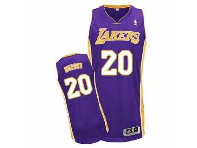 Men's Adidas Los Angeles Lakers #20 Timofey Mozgov Authentic Purple Road NBA Jersey