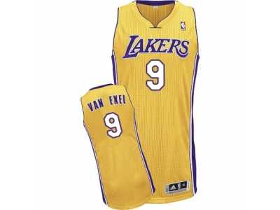Men's Adidas Los Angeles Lakers #9 Nick Van Exel Authentic Gold Home NBA Jersey