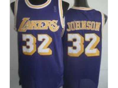 NBA Los Angeles Lakers #32 Johnson Purple(Revolution 30)
