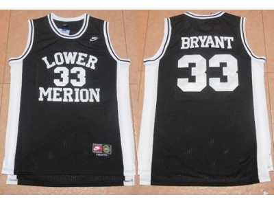 NBA Men Los Angeles Lakers #33 Kobe Bryant Black Lower Merion High School Stitched Jersey